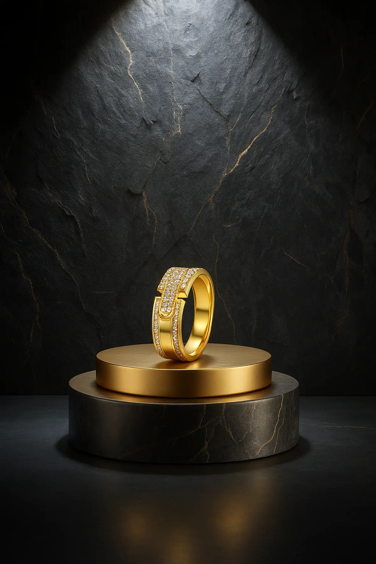 Pure Aura Solitaire  clean and minimal with a bright center stone.